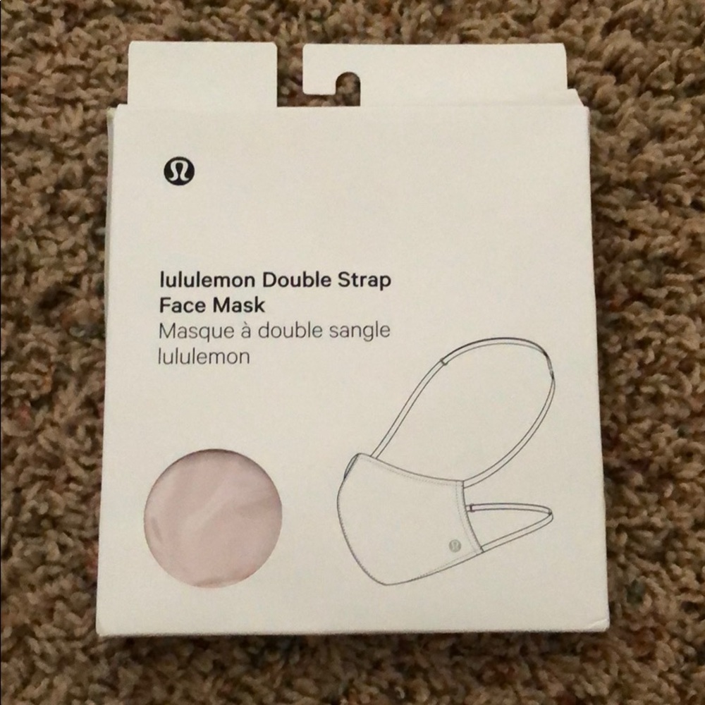 Lululemon double strap face mask pink